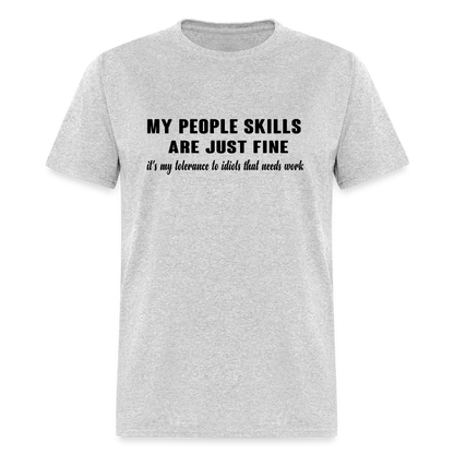 It's My Tolerance To Idiots That Needs Work T-Shirt - heather gray