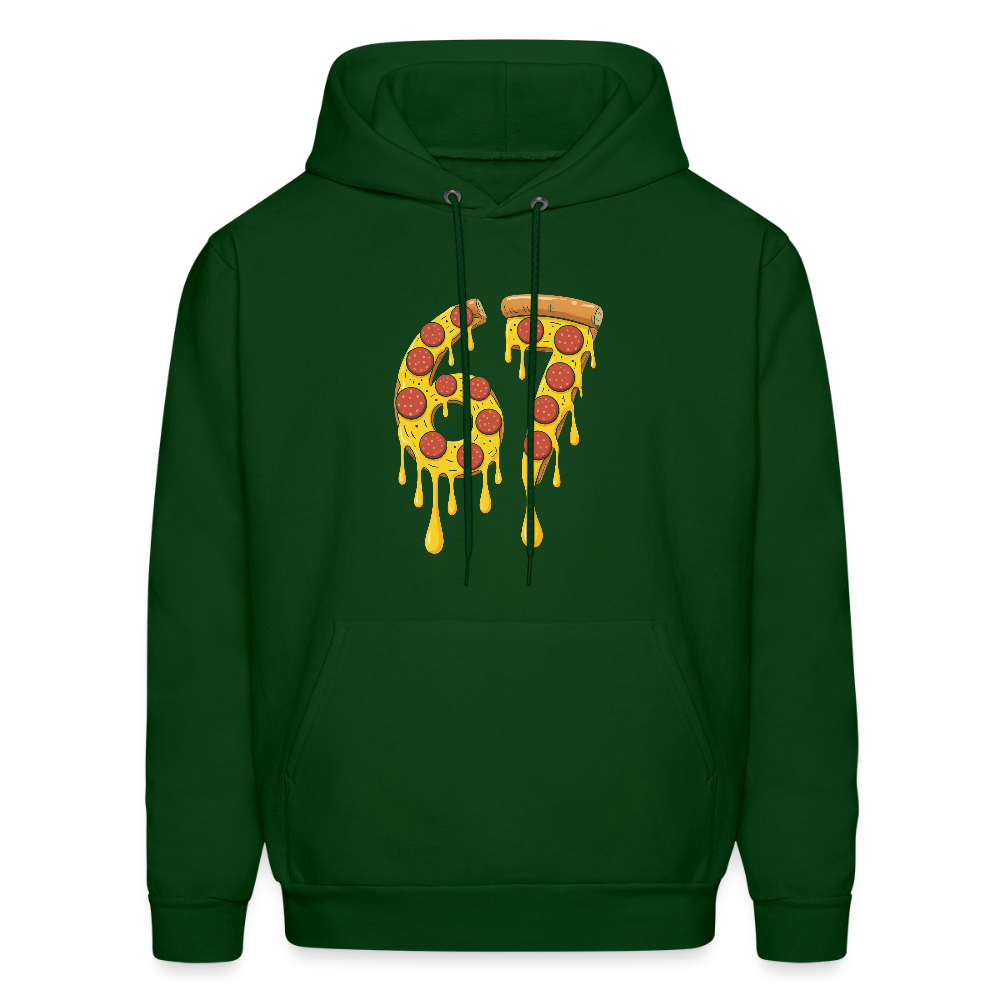 Six Seven 67 Pizza Hoodie - forest green