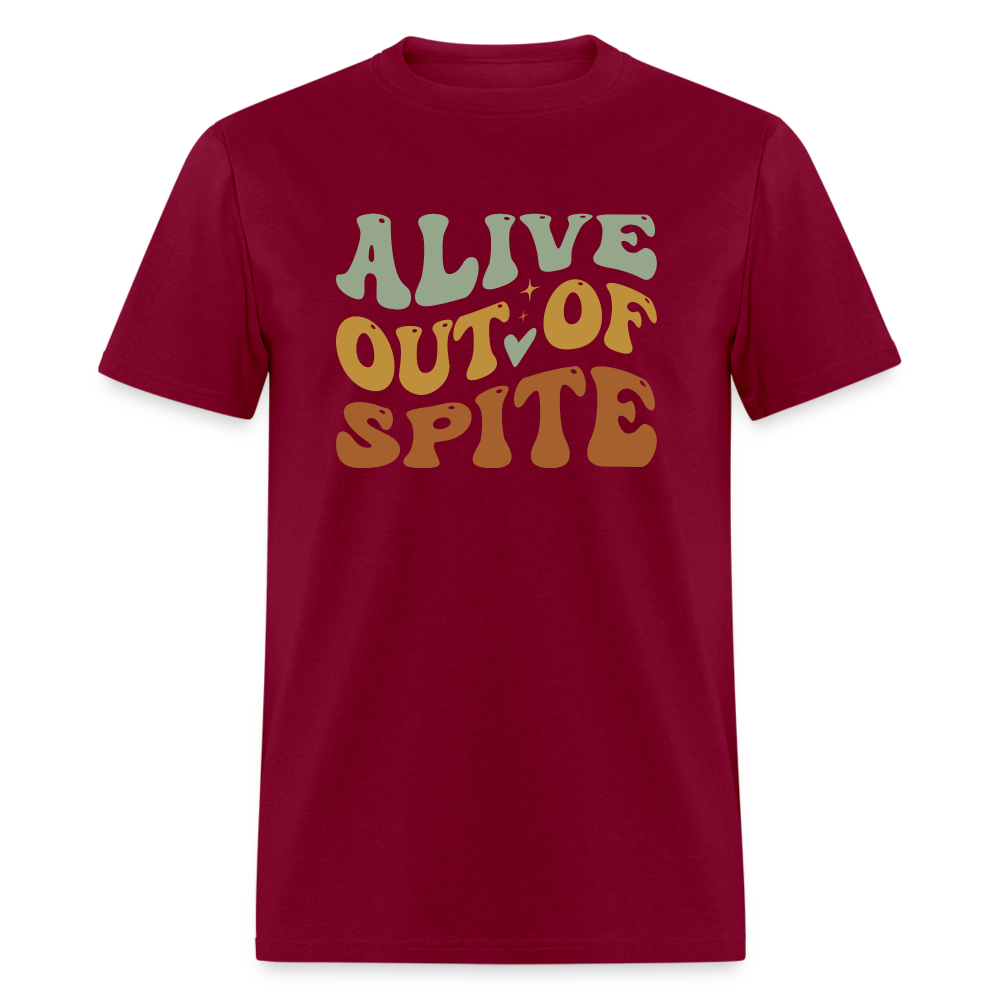 Alive Out Of Spite T-Shirt - burgundy
