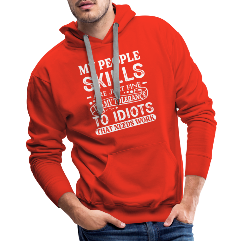 My People Skills Are Just Fine Men’s Premium Hoodie - red