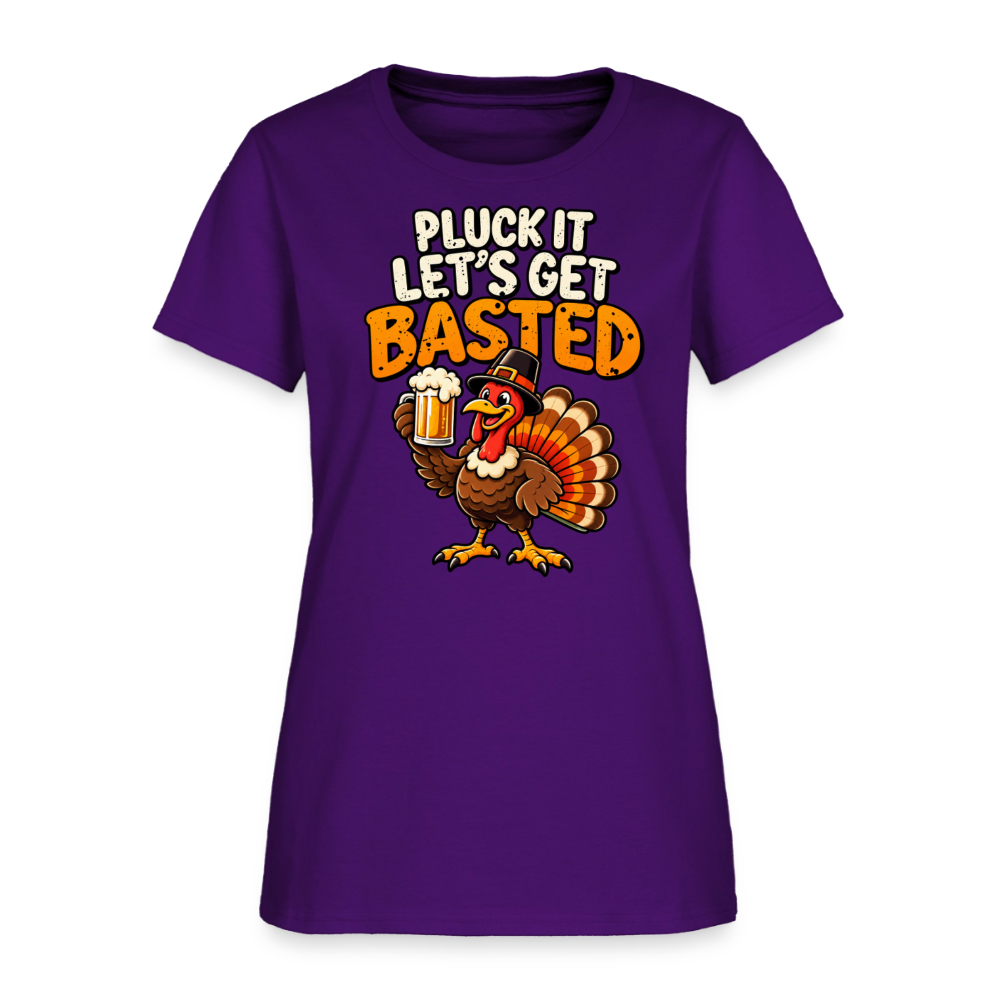 Pluck It Let’s Get Basted Women’s T-Shirt - purple