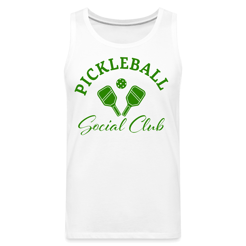 Pickleball Social Club Men’s Premium Tank Top - white