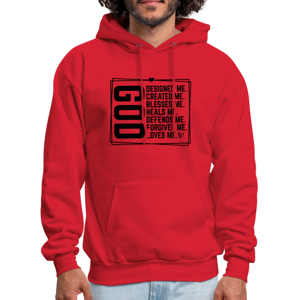 GOD Designed Me Hoodie - red