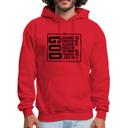 GOD Designed Me Hoodie - red