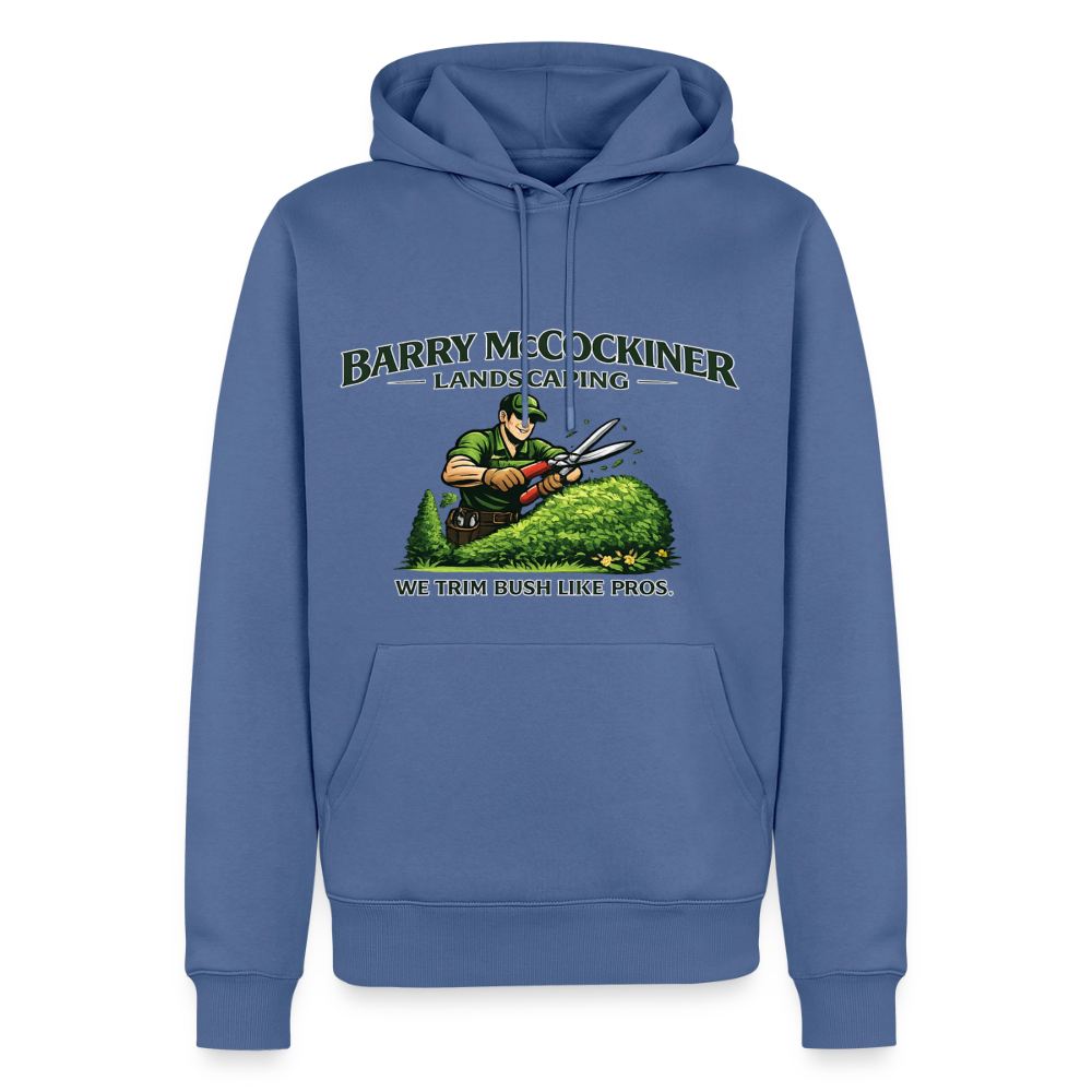 Barry McCockiner Landscaping Funny Hoodie Color: stone blue