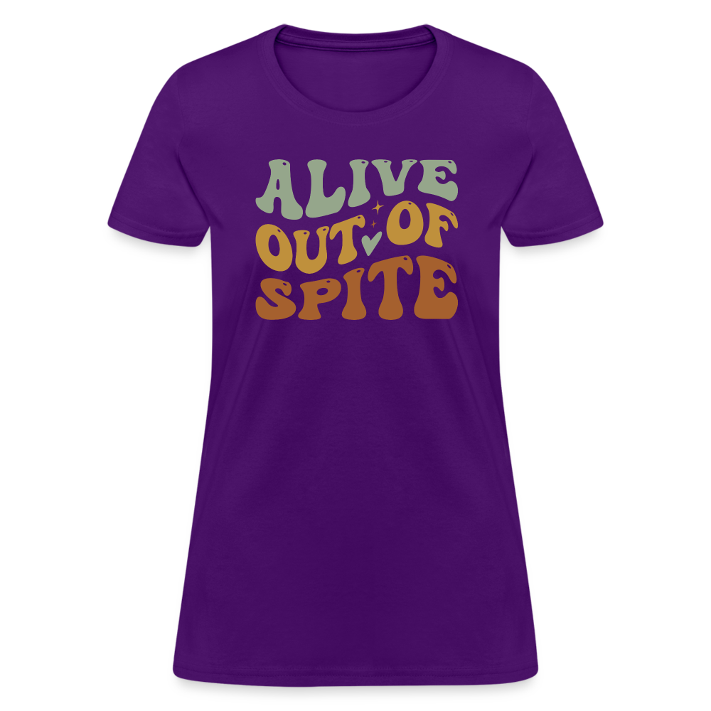 Alive Out Of Spite Women's T-Shirt - purple