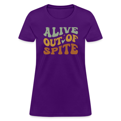 Alive Out Of Spite Women's T-Shirt - purple