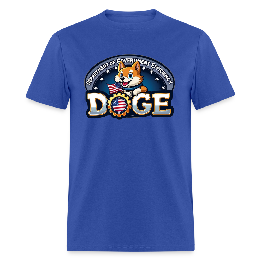 DOGE Logo (Dept of Government Efficiency) T-Shirt - royal blue