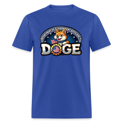 DOGE Logo (Dept of Government Efficiency) T-Shirt - royal blue