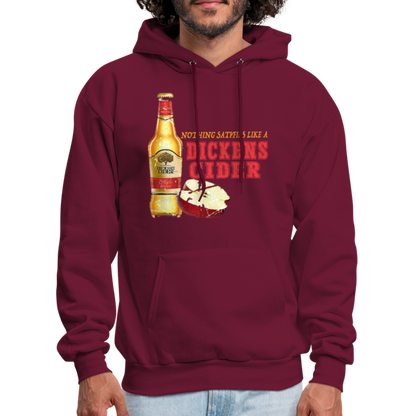 Nothing Satisfies Like A Dickens Cider Hoodie - burgundy