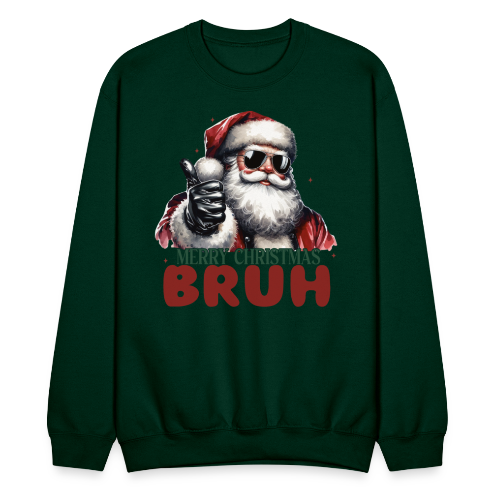 Merry Christmas Bruh Sweatshirt - forest green