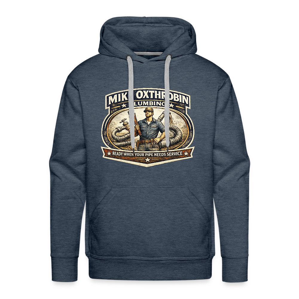 Mike Oxthrobin Plumbing Hoodie Funny Adult Humor Gear Color: heather denim
