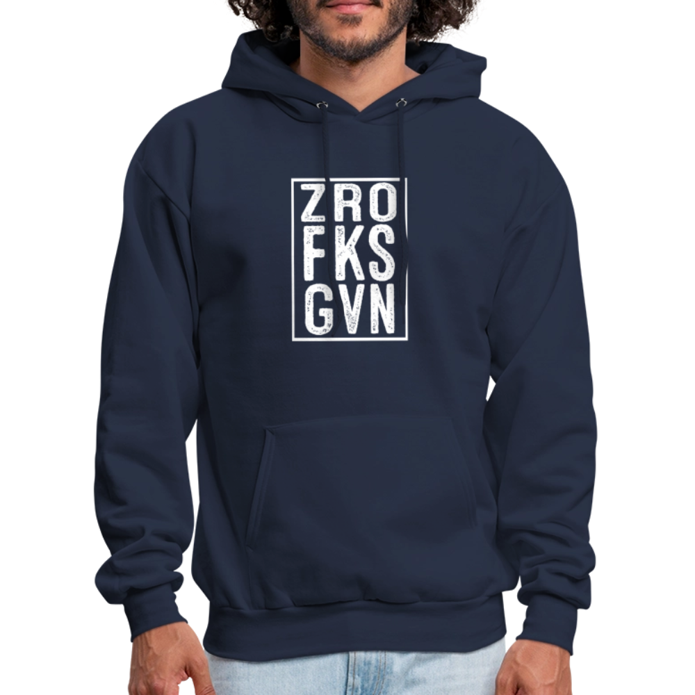 ZRO FKS GVN (Zero Fucks Given) Hoodie - navy