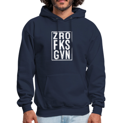 ZRO FKS GVN (Zero Fucks Given) Hoodie - navy