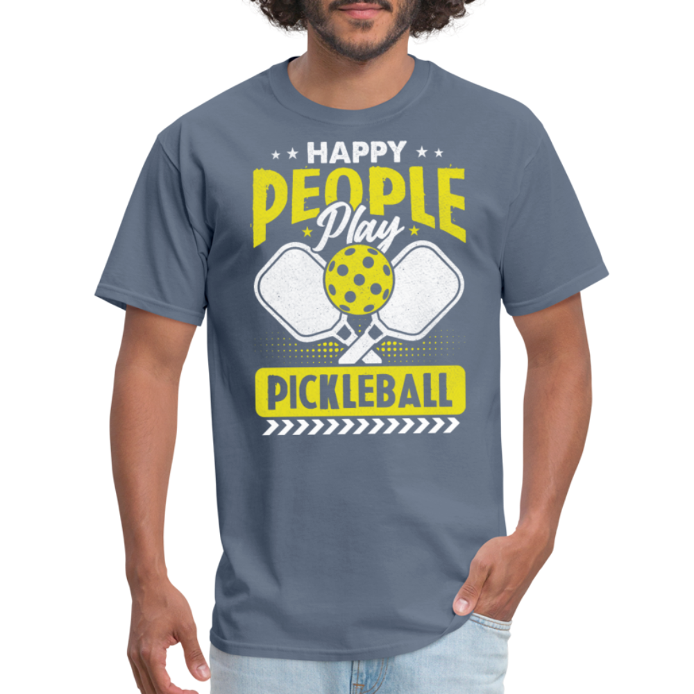 Happy People Play Pickleball T-Shirt - denim