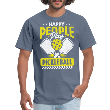 Happy People Play Pickleball T-Shirt - denim