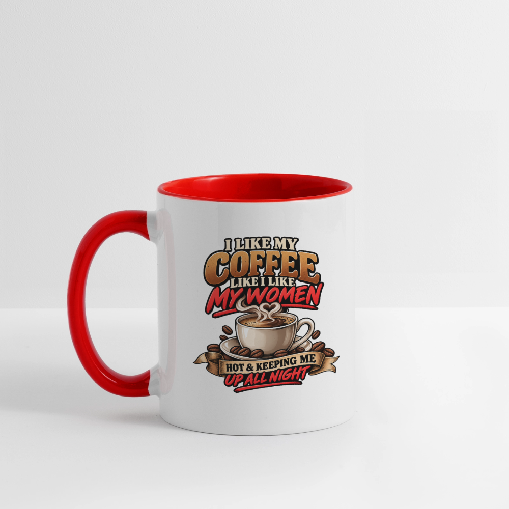 I Like My Coffee Like I Like My Women Funny Coffee Mug Color: White/Black