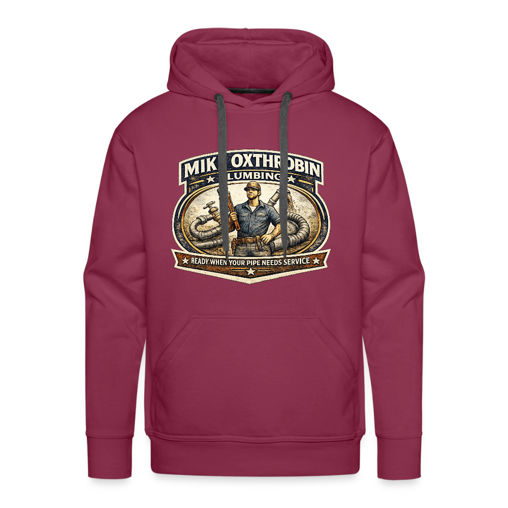 Mike Oxthrobin Plumbing Hoodie Funny Adult Humor Gear Color: burgundy