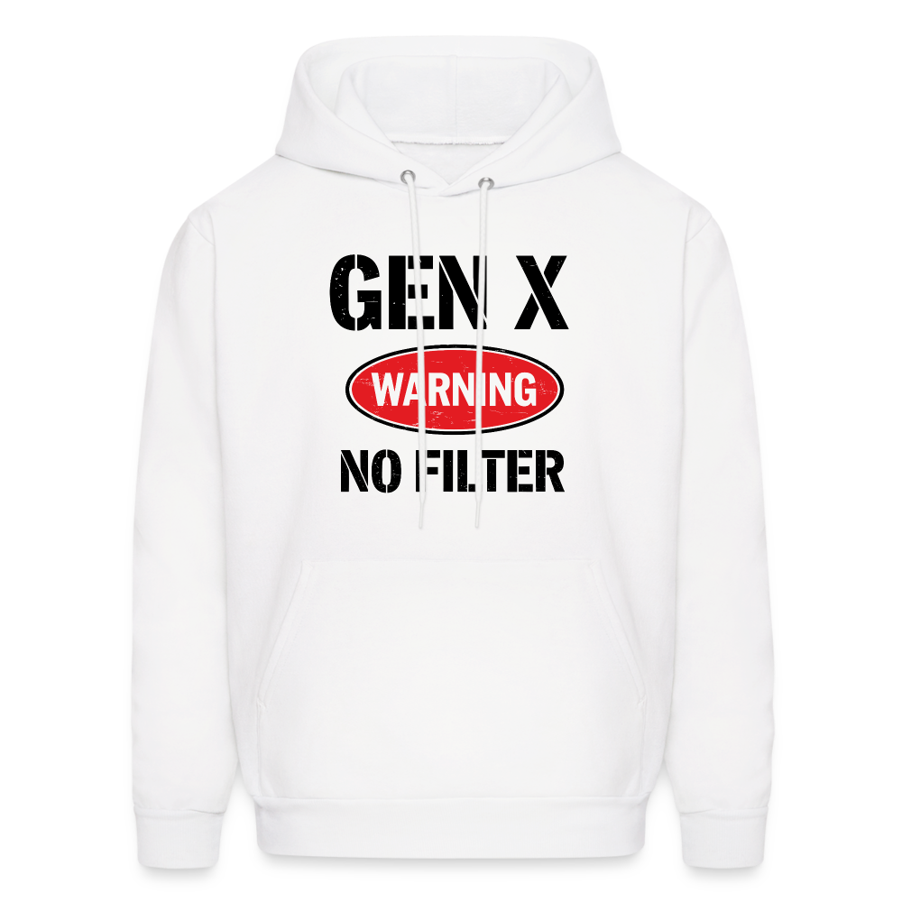 GEN-X Warning No Filter Hoodie - white