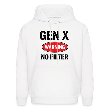 GEN-X Warning No Filter Hoodie - white