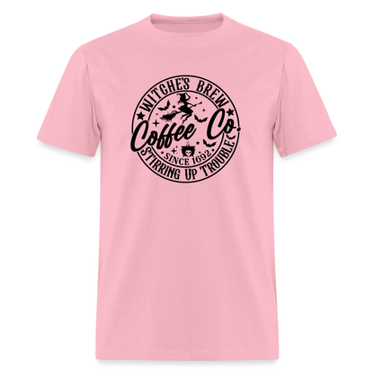 Witches Brew Coffee Co (Halloween) T-Shirt - pink