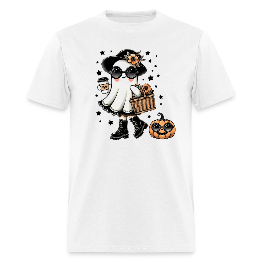 Cute Halloween Mom Ghost T-Shirt - white