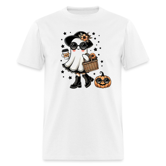 Cute Halloween Mom Ghost T-Shirt - white