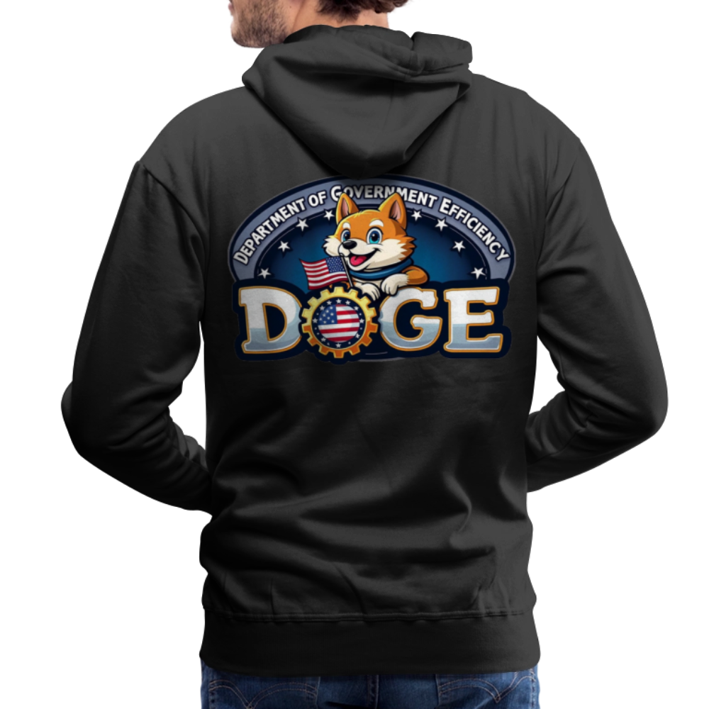 DOGE Men’s Premium Hoodie (front/back print) - black