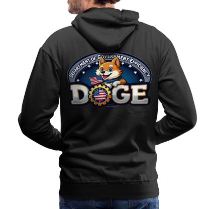 DOGE Men’s Premium Hoodie (front/back print) - black