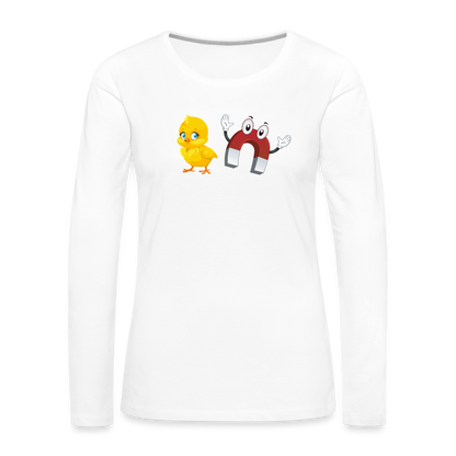 Chick Magnet Women's Premium Long Sleeve T-Shirt - Color: white