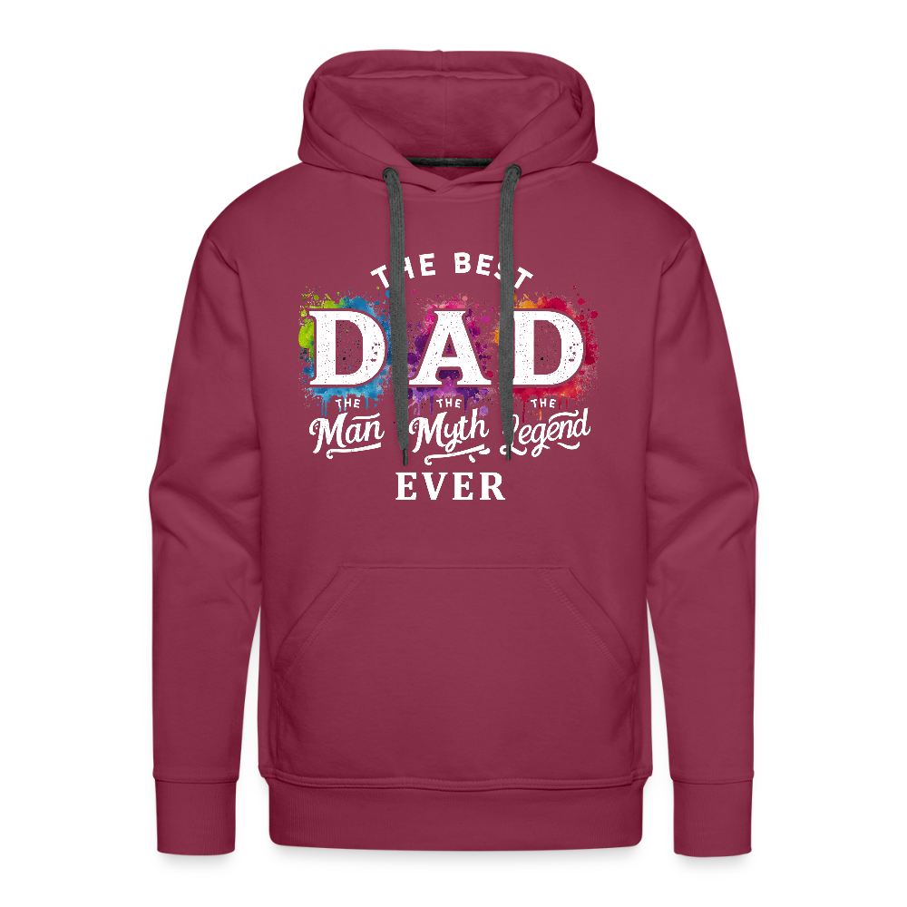 Best Dad Ever Men’s Premium Hoodie - burgundy