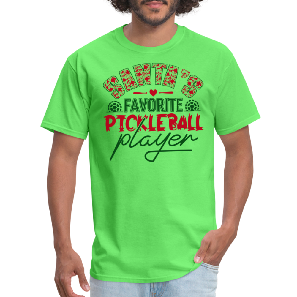 Santa's Favorite Pickleball Player T-Shirt - kiwi