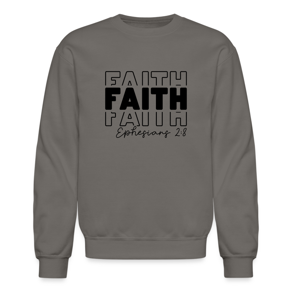 Faith Ephesians 2:8 Sweatshirt - asphalt gray