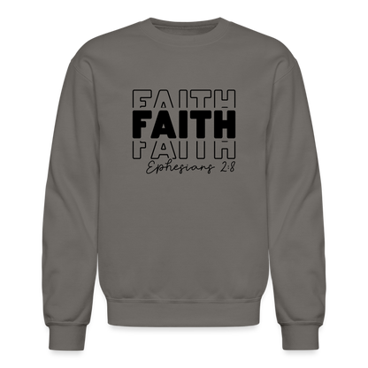 Faith Ephesians 2:8 Sweatshirt - asphalt gray