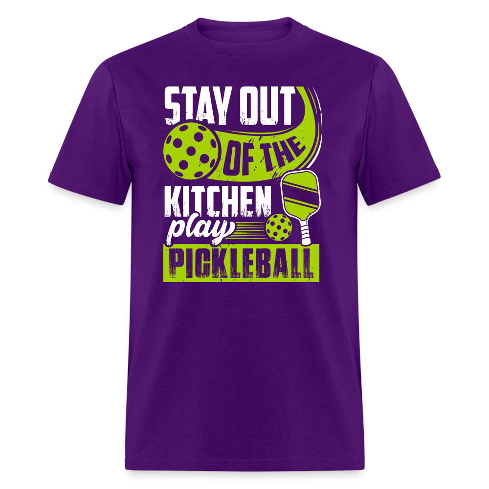 Stay Out Of The Kitchen Play Pickleball T-Shirt - purple