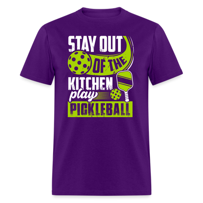 Stay Out Of The Kitchen Play Pickleball T-Shirt - purple