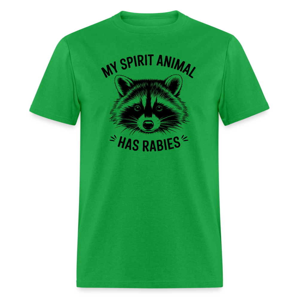 My Spirit Animal Has Rabies T-Shirt - bright green