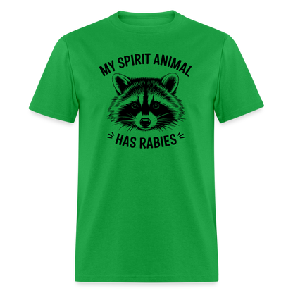 My Spirit Animal Has Rabies T-Shirt - bright green