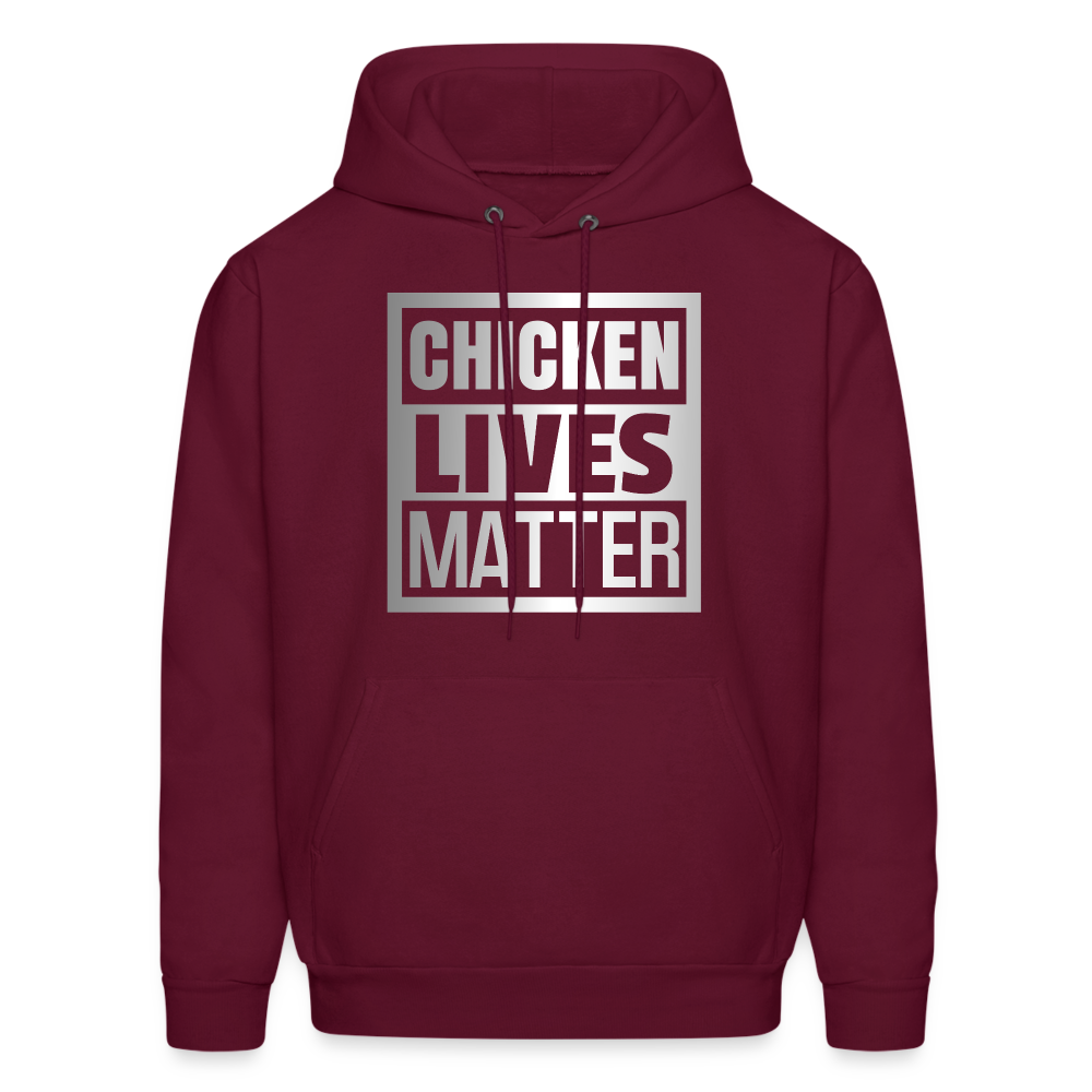 Chicken Lives Matter Hoodie - burgundy