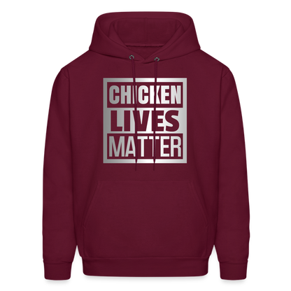 Chicken Lives Matter Hoodie - burgundy