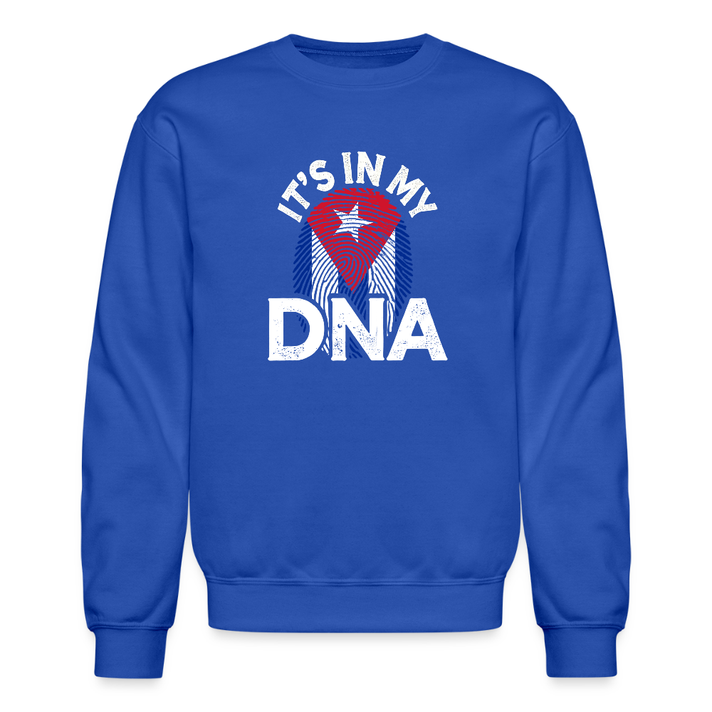Cuba DNA Sweatshirt – Cuban Flag Fingerprint - royal blue