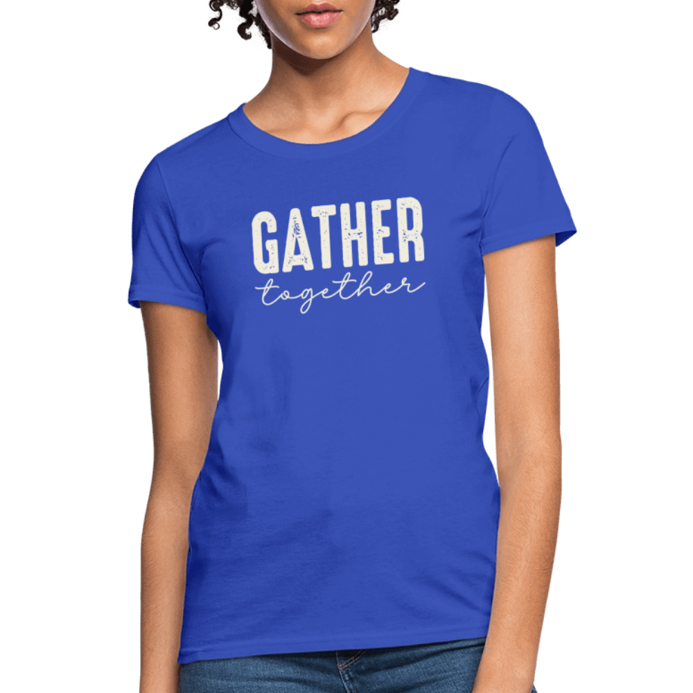 Gather Together (Thanksgiving) Women's T-Shirt Color: pink