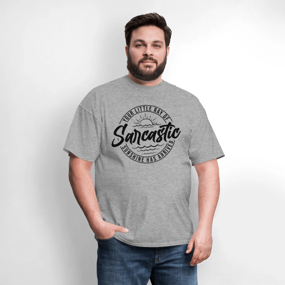 Sarcastic Ray of Sunshine Graphic T-Shirt - heather gray