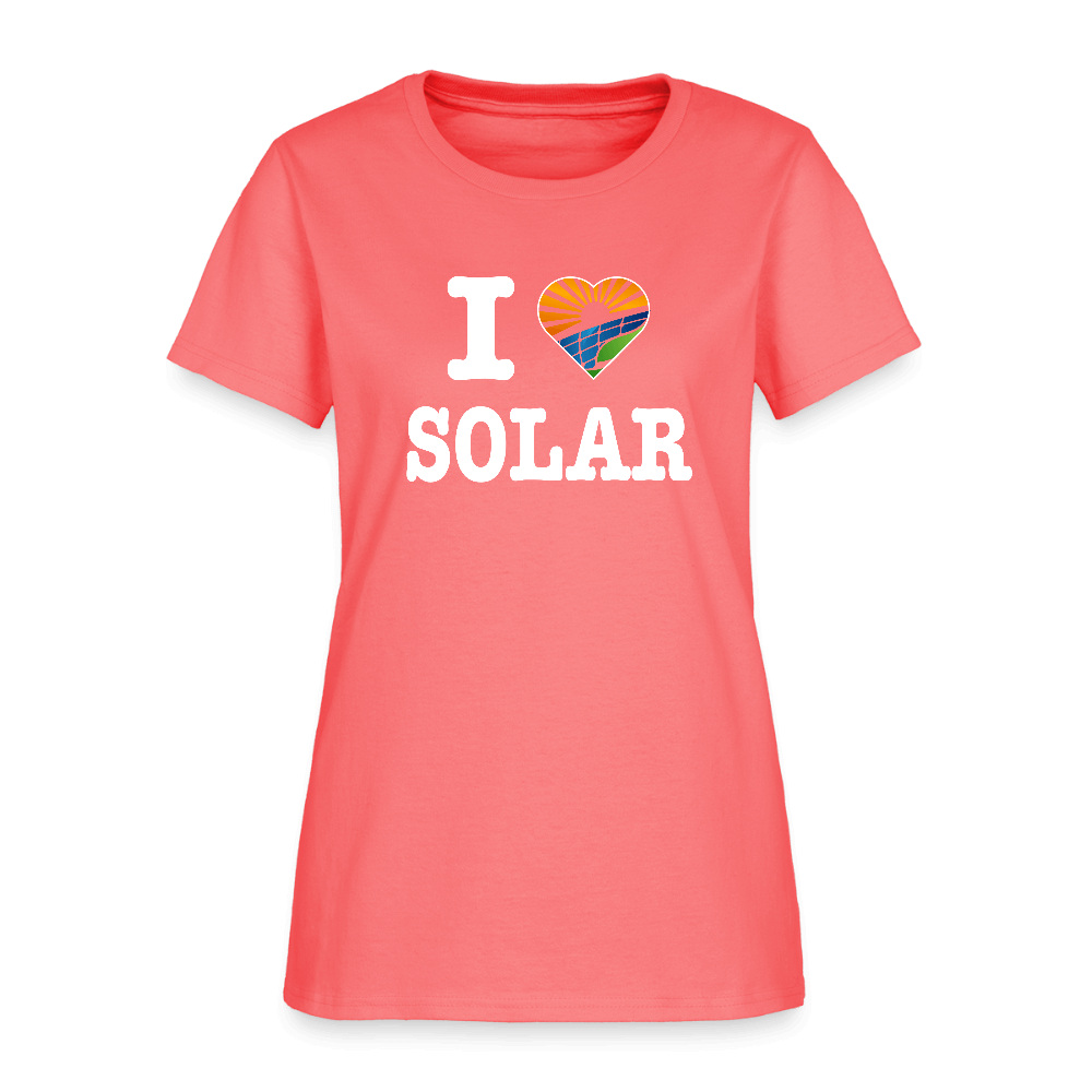 I Love Solar Women's T-Shirt Color: coral