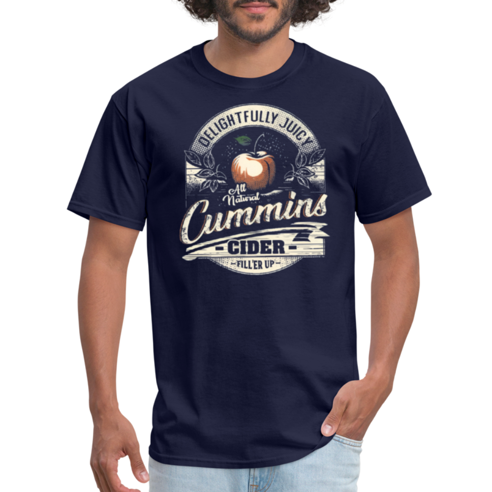 Vintage Cummins Cider (Funny Adult Humor) T-Shirt - navy