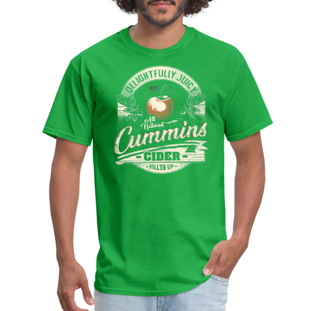 Vintage Cummins Cider (Funny Adult Humor) T-Shirt - bright green