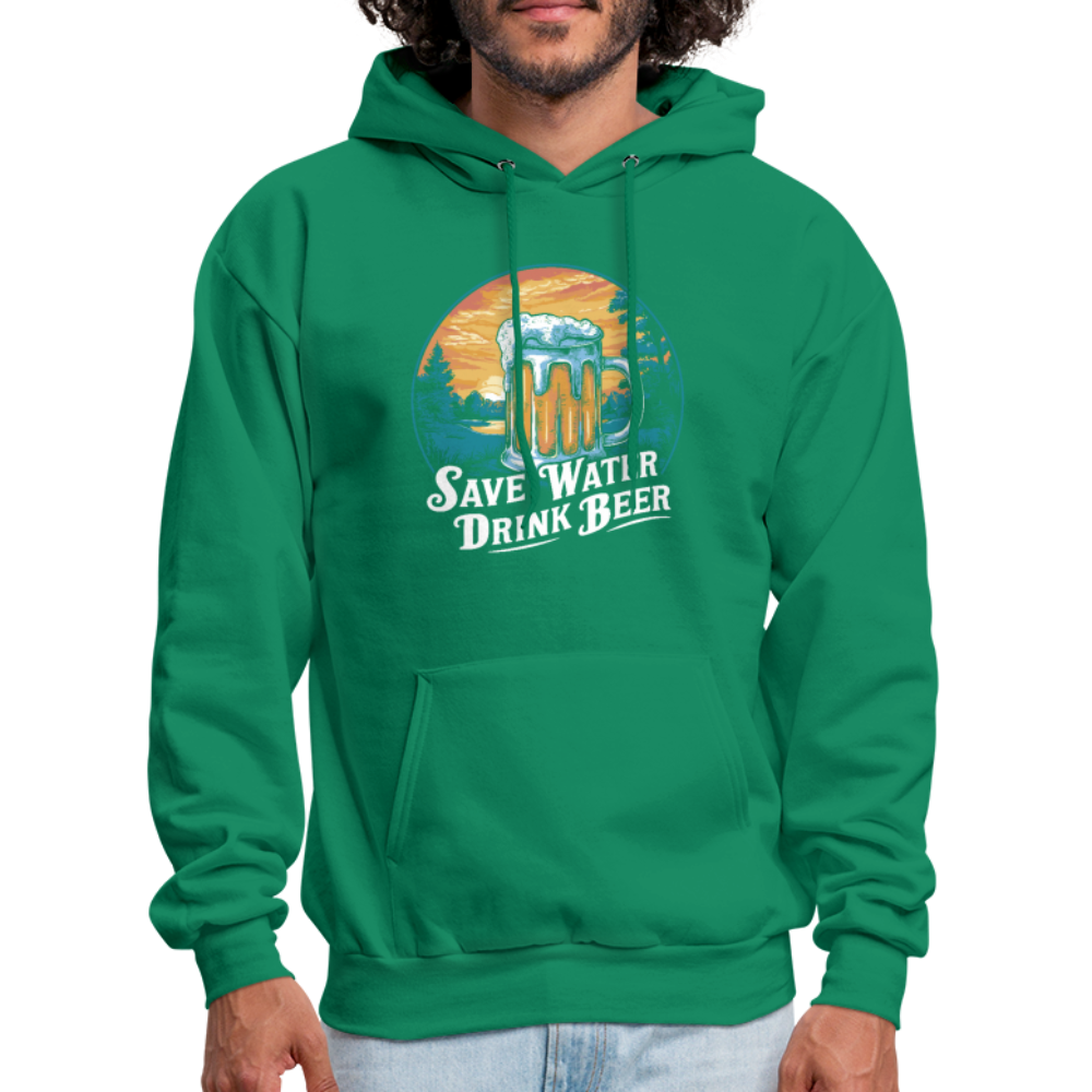 Save Water Drink Beer (Funny Drinking) Hoodie - kelly green