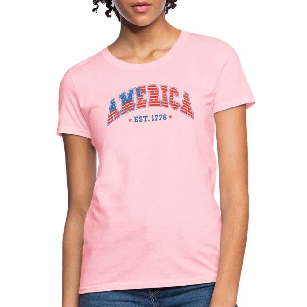 American 1776 Women's Contoured T-Shirt - pink