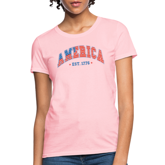 American 1776 Women's Contoured T-Shirt - pink