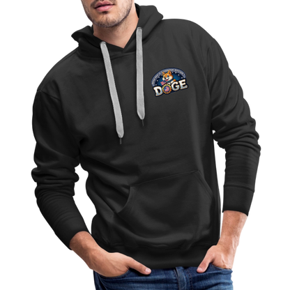 DOGE Men’s Premium Hoodie (front/back print) - black